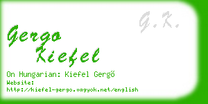 gergo kiefel business card